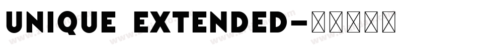 Unique Extended字体转换